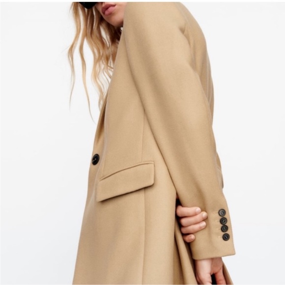 NWT ZARA Menswear Style Wool Coat Manteco - Picture 8 of 16